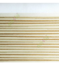 Gold white color horizontal embossed layer lace textured pattern with transparent net finished background zebra blind